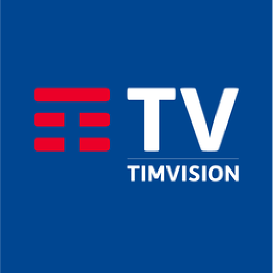 Logo ufficiale di TIMVision, la piattaforma di streaming di TIM.